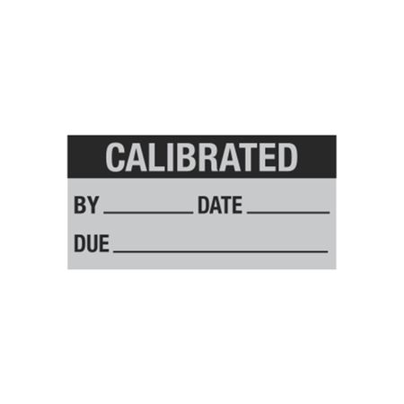 Calibrated By/Date/Due - Write-On Decal