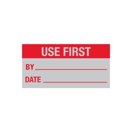 Inventory Decal - Use First  By/Date - 1 x 2