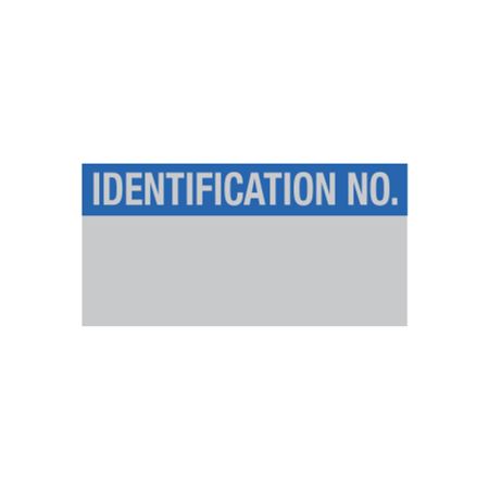 Identification No. - Write-On Decal