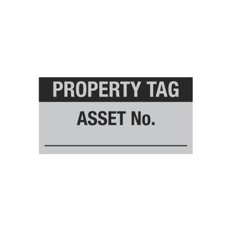 Inventory Decal - Property Tag Asset No. - 1 x 2