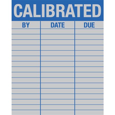 Service Record Decals - Calibrated By/Date/Due 4 x 5