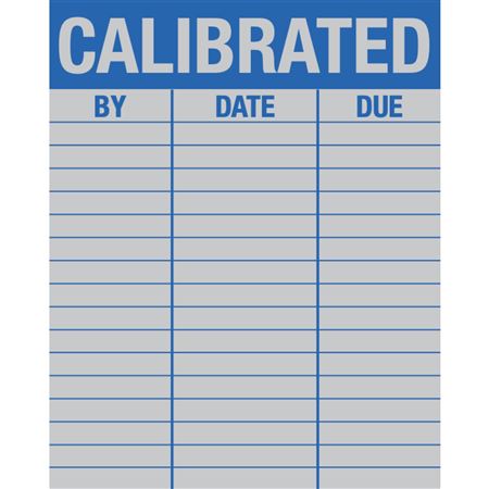 Service Record Decals - Calibrated By/Date/Due 4 x 5