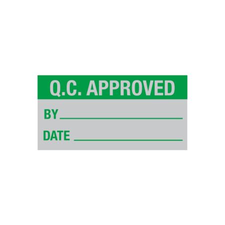 Quality Control Decals - Q.C. Approved - 1 x 2