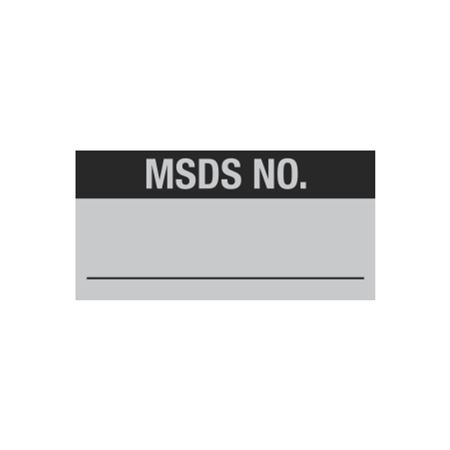 Misc. Decals - MSDS No. - 1 x 2