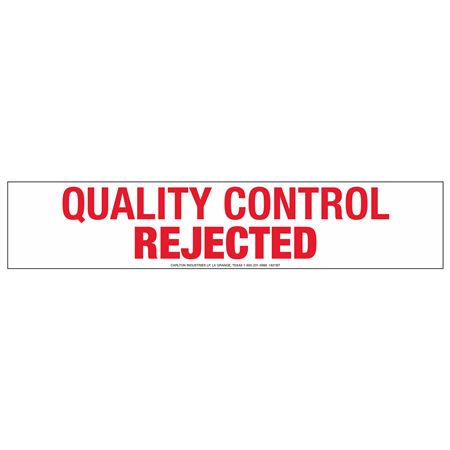 Quality Control Rejected Barricade Tape