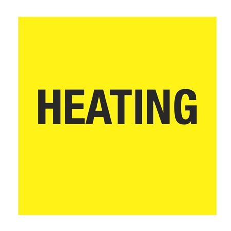 Pipe Markers - 6 inch x 30 feet Roll - Heating