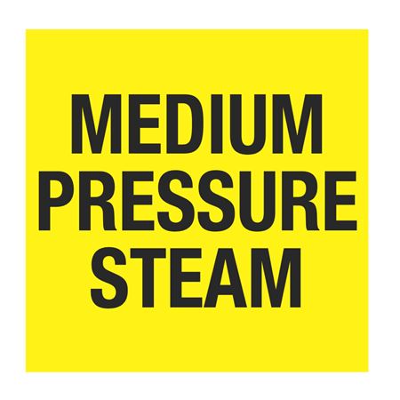 Pipe Markers - 6 inch x 30 feet Roll - Medium Pressure Steam