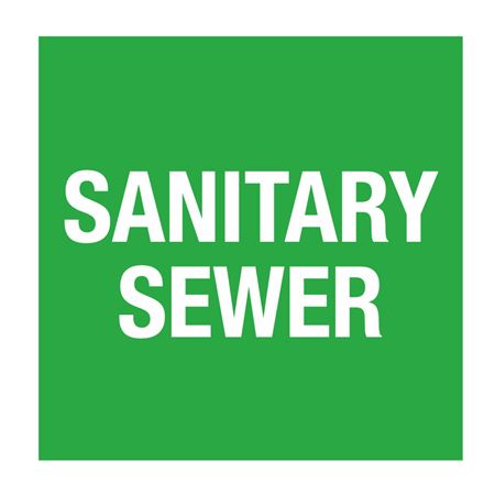 Pipe Markers - 6 inch x 30 feet Roll - Sanitary Sewer