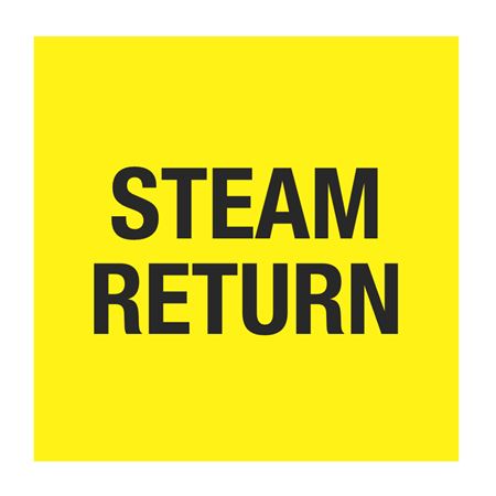 Pipe Markers - 6 inch x 30 feet Roll - Steam Return