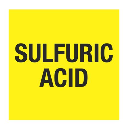 Pipe Markers - 6 inch x 30 feet Roll - Sulfuric Acid