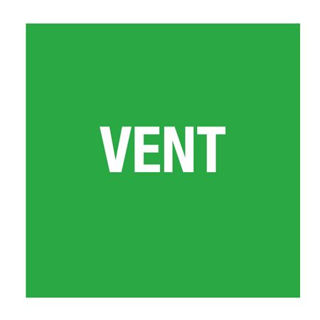 Pipe Markers - 6 inch x 30 feet Roll - Vent - Green