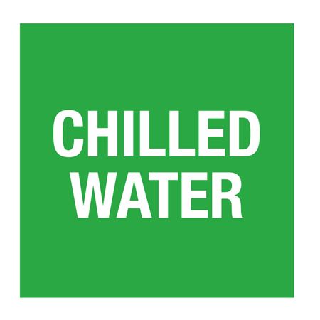 Pipe Markers - 6 inch x 30 feet Roll - Chilled Water