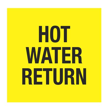 Pipe Markers - 6 inch x 30 feet Roll - Hot Water Return