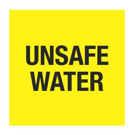 Pipe Markers - 6 inch x 30 feet Roll - Unsafe Water