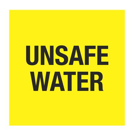 Pipe Markers - 6 inch x 30 feet Roll - Unsafe Water