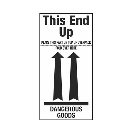 This End Up Double Arrow Dangerous Goods - Label