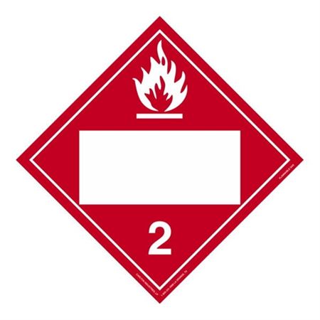 Class 2 - Flammable Gas Blank - Tagboard 10 3/4 x 10 3/4