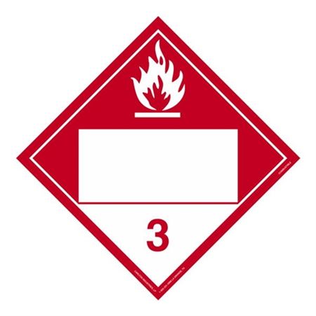 Class 3 - Combustible Blank - Tagboard 10 3/4 x 10 3/4