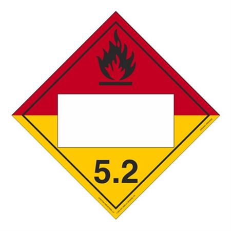Class 5.2 - Organic Peroxide Blank - Tagboard 10 3/4x 10 3/4