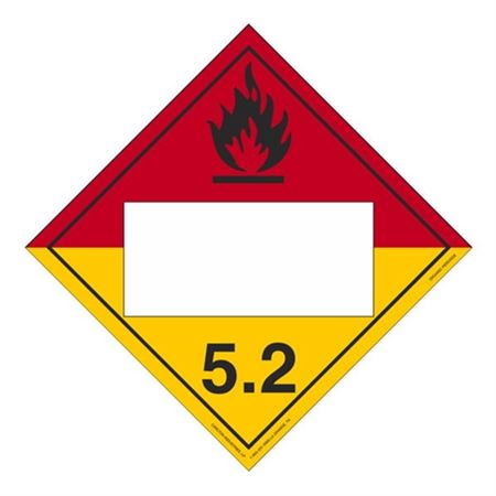 Class 5.2 - Organic Peroxide Blank - Tagboard 10 3/4x 10 3/4