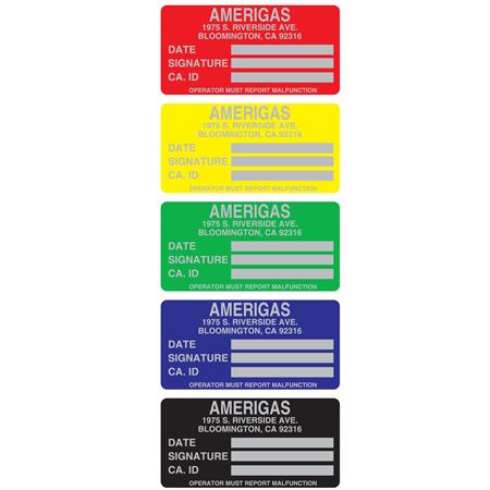 Custom Printed All Weather Decals - One Color 7/8" x 1 3/4"