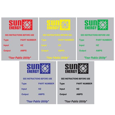 Custom Printed All Weather Decals - One Color 1/2 x 1 3/4