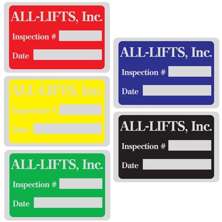 Custom Printed All Weather Decals - One Color 1" x 1 1/2"