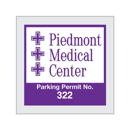 Numbered Custom Parking Permits - Square 3 x 3