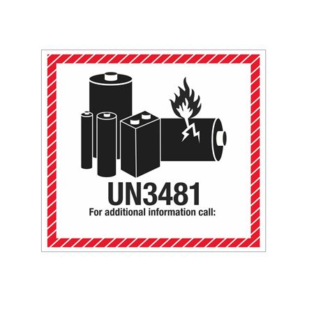 Lithium Battery - UN3481 - Label