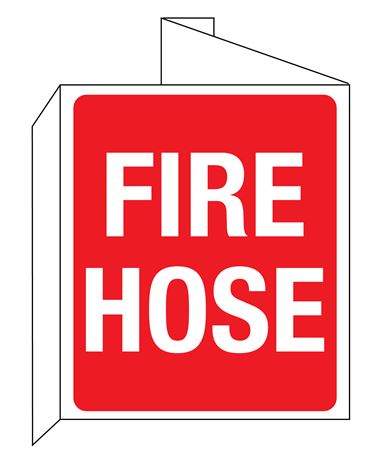 3D Fire Hose Wall Sign 8x14