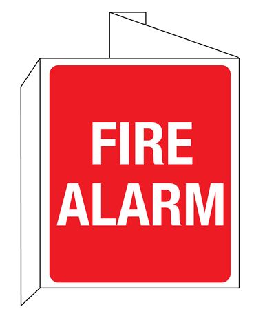 3D Fire Alarm Wall Sign 8x14