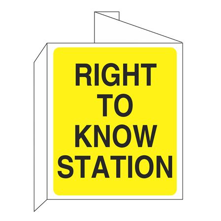 3D Right To Know Wall Sign 8" x 14"