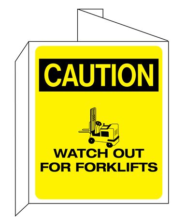 Caution Watch Out For Forklifts 3D Wall Sign 8"x14"