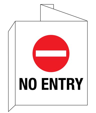 No Entry with Symbol 3D Wall Sign 8"x14"