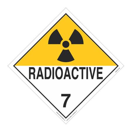 Class 7 - Radioactive Int'l Wordless Placard