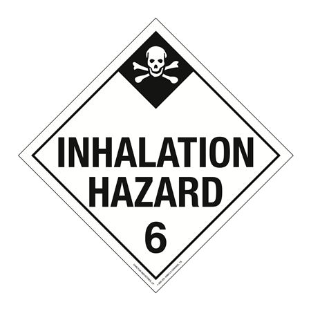 Class 6 - Inhalation Hazard Worded Placard