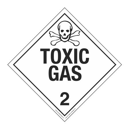 Class 2 - Toxic Gas Worded Placard