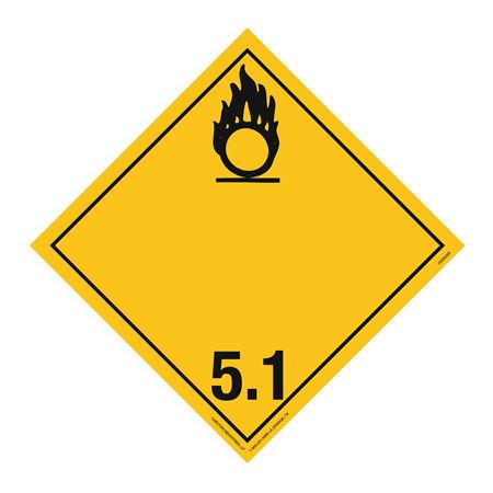 Class 5 - Oxidizer International Wordless Placard