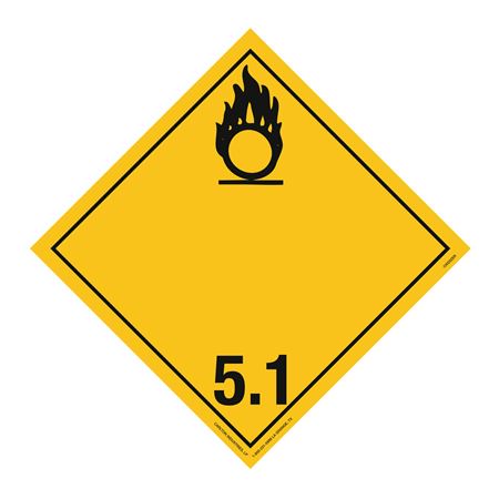 Class 5 - Oxidizer Int'l Wordless Placard