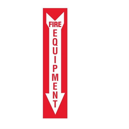 Fire Equipment - Down Arrow Vinyl Marker - 4 x 18