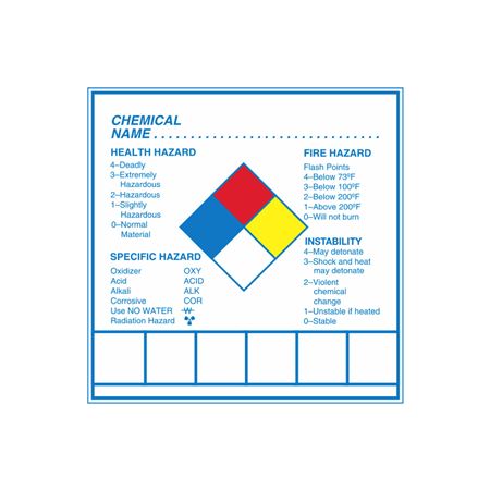 Chemical Hazard Decals - 4 1/2 x 4 1/2