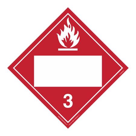 Class 3 Flammable Liquid - Perm Adhesive 10 3/4 x 10 3/4