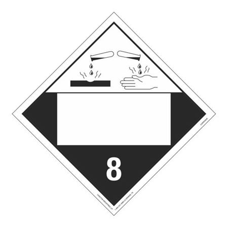 Class 8 - Corrosive - Permanent Adhesive 10 3/4 x 10 3/4