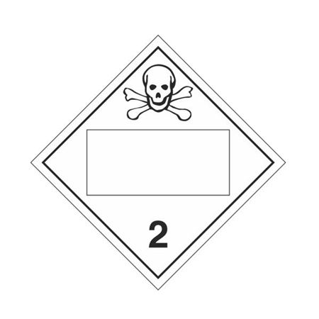 Class 2 Poison/Toxic Gas Perm Adhesive 10 3/4 x 10 3/4