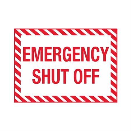 Emergency Shutoff - Vinyl Marker 10"