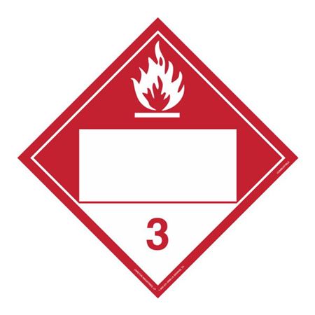 Class 3 - Combustible Liquid - Rigid Vinyl 10 3/4 x 10 3/4