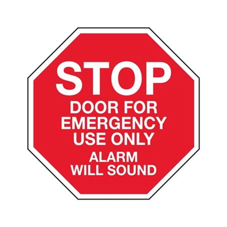 Door For Emergency Use Only Alarm Will  Sound - 6 x 6