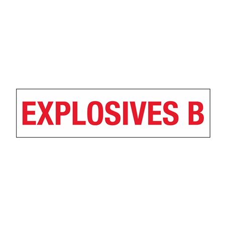 Truck/Tank Decals - Explosives B - 3" Letter 6 x 24