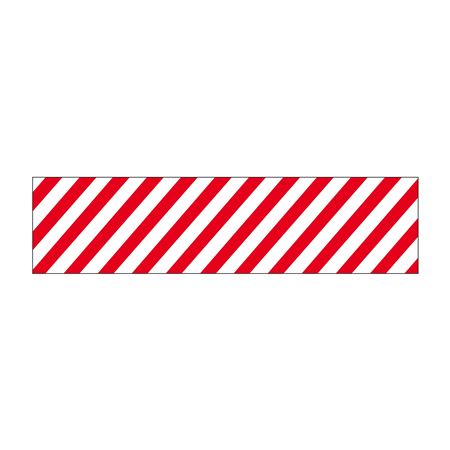 Truck/Tank Decals - Red/White Striped Reflective 6 x 24