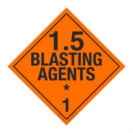 Class 1 - Blasting Agents 1.5D Placard